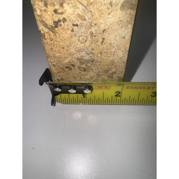 Marble Obelisk Figurine Decorative Accent Beige Cream 8" H X 2" L. - Picture 7 of 7